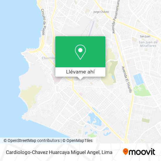 Mapa de Cardiologo-Chavez Huarcaya Miguel Angel