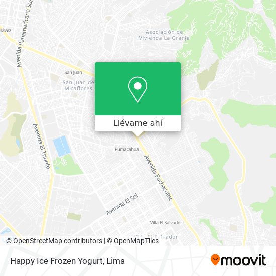 Mapa de Happy Ice Frozen Yogurt