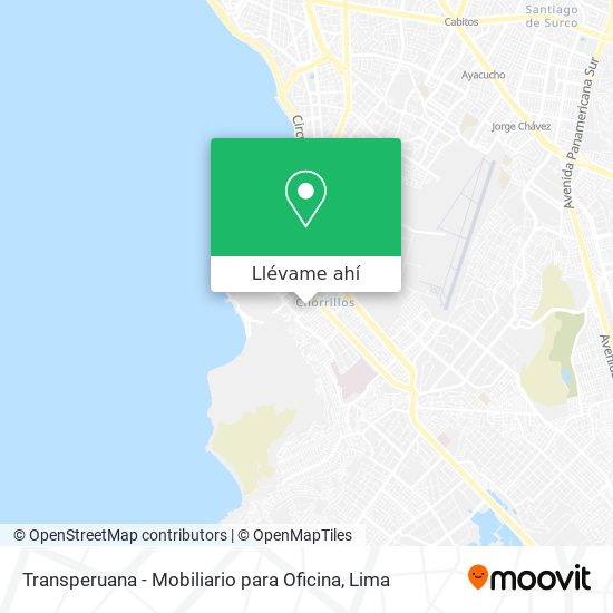 Mapa de Transperuana - Mobiliario para Oficina