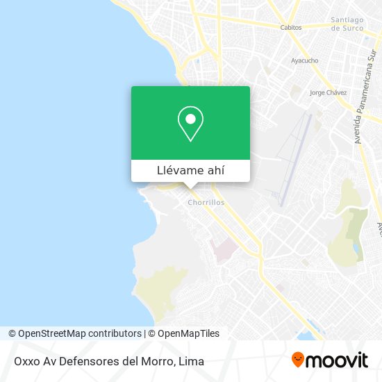 Mapa de Oxxo Av Defensores del Morro