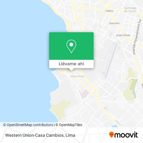 Mapa de Western Union-Casa Cambios