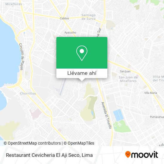 Mapa de Restaurant Cevicheria El Aji Seco