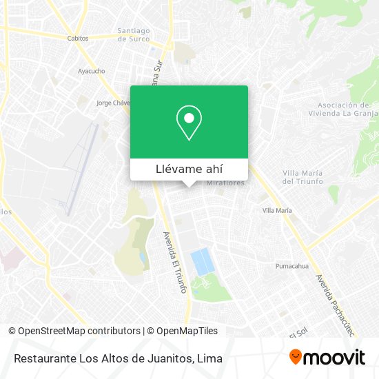 Mapa de Restaurante Los Altos de Juanitos