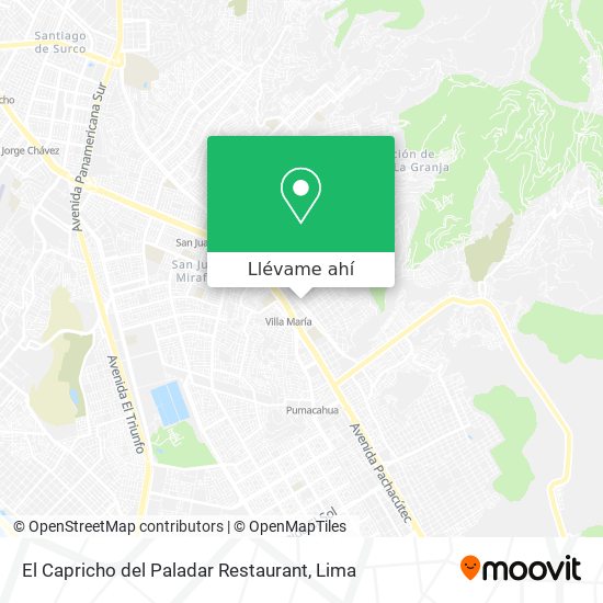 Mapa de El Capricho del Paladar Restaurant
