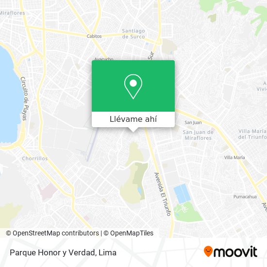 Mapa de Parque Honor y Verdad