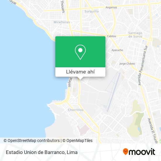 Mapa de Estadio Union de Barranco