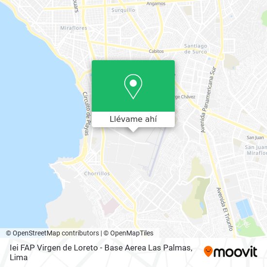 Mapa de Iei FAP Virgen de Loreto - Base Aerea Las Palmas