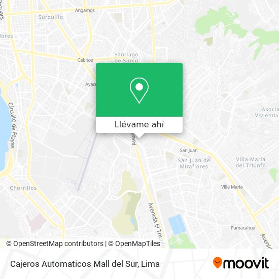 Mapa de Cajeros Automaticos Mall del Sur