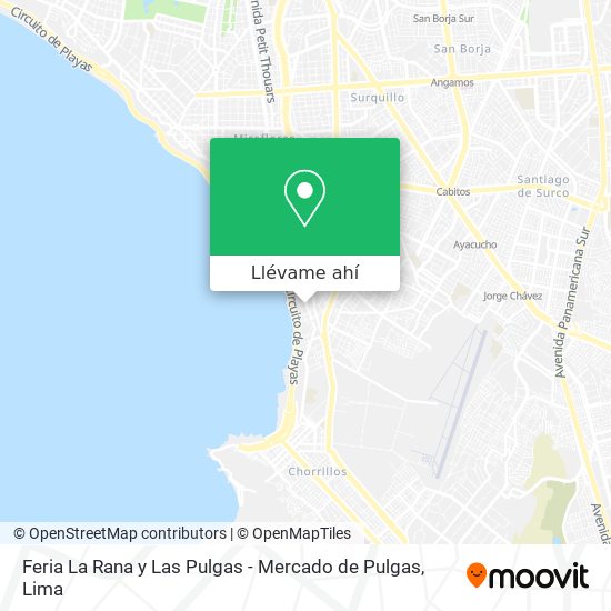 Mapa de Feria La Rana y Las Pulgas - Mercado de Pulgas