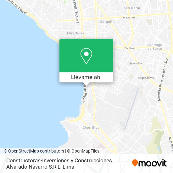 Mapa de Constructoras-Inversiones y Construcciones Alvarado Navarro S.R.L