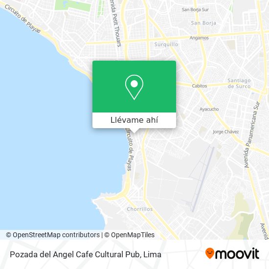 Mapa de Pozada del Angel Cafe Cultural Pub