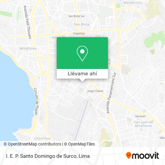 Mapa de I. E. P. Santo Domingo de Surco