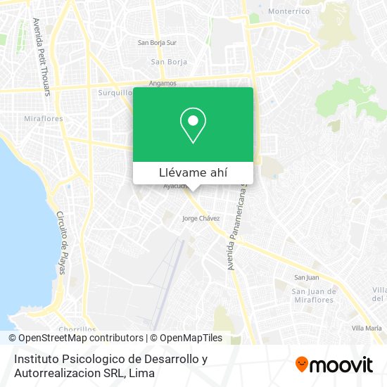 Mapa de Instituto Psicologico de Desarrollo y Autorrealizacion SRL