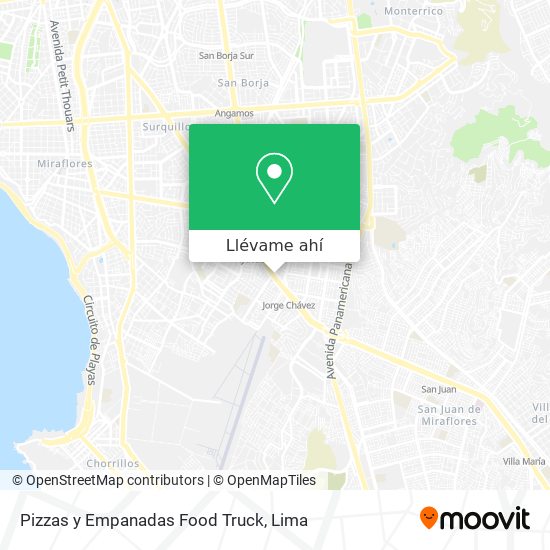 Mapa de Pizzas y Empanadas Food Truck