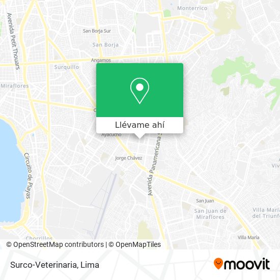 Mapa de Surco-Veterinaria