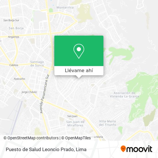 Mapa de Puesto de Salud Leoncio Prado