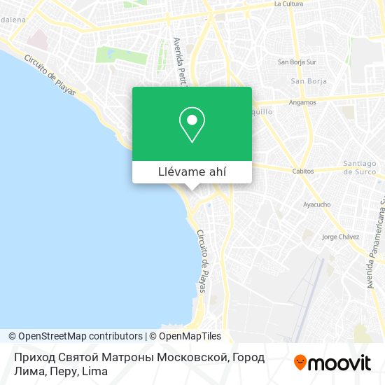 Mapa de Приход Святой Матроны Московской, Город Лима, Перу