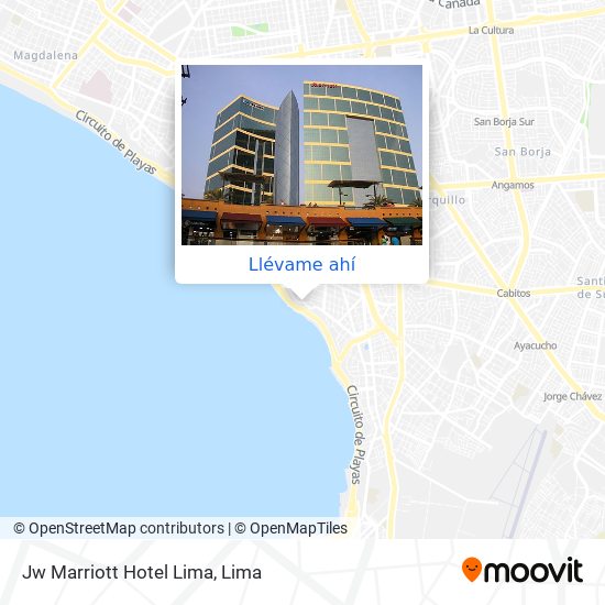 Mapa de Jw Marriott Hotel Lima