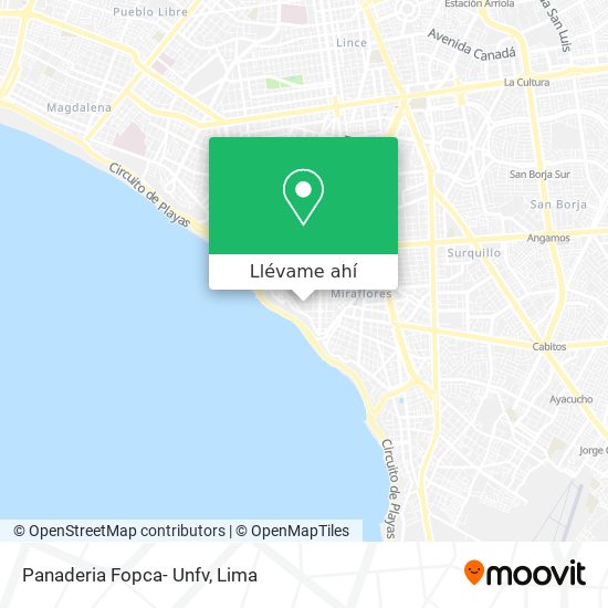 Mapa de Panaderia Fopca- Unfv