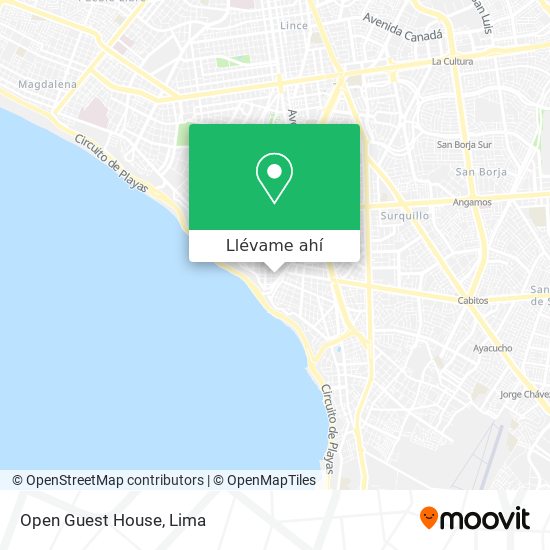 Mapa de Open Guest House