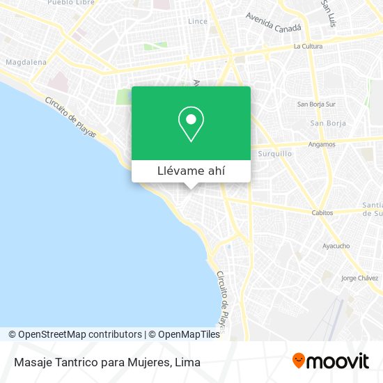 Mapa de Masaje Tantrico para Mujeres