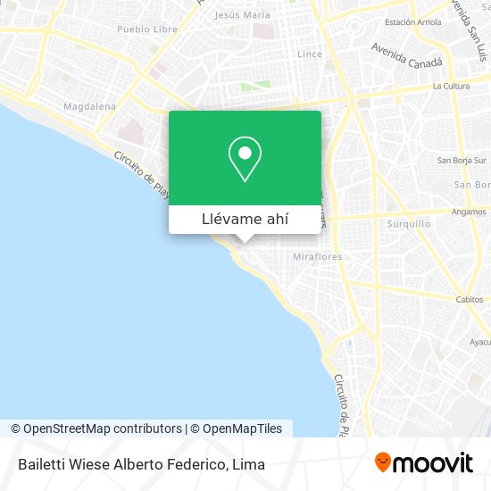 Mapa de Bailetti Wiese Alberto Federico