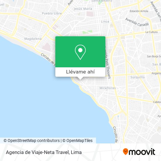 Mapa de Agencia de Viaje-Neta Travel