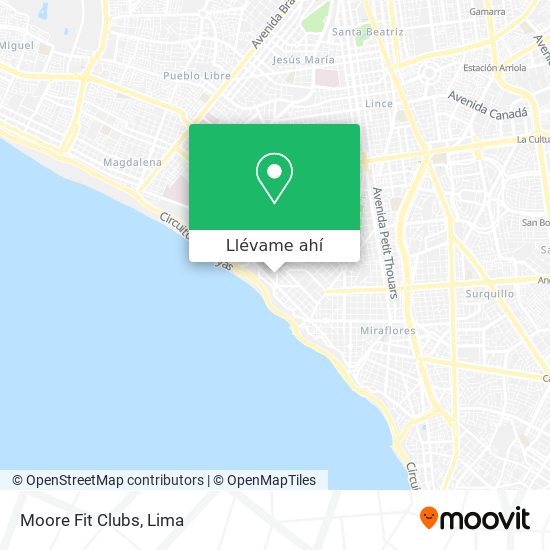 Mapa de Moore Fit Clubs