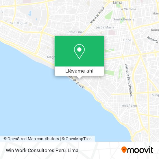Mapa de Win Work Consultores Perú