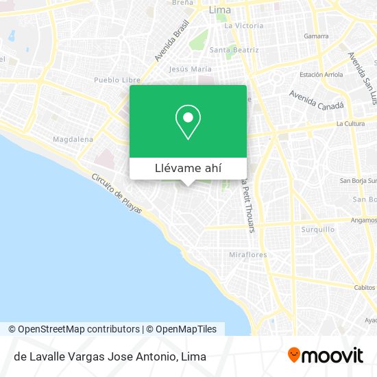 Mapa de de Lavalle Vargas Jose Antonio