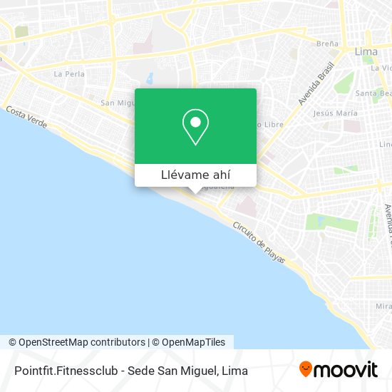 Mapa de Pointfit.Fitnessclub - Sede San Miguel