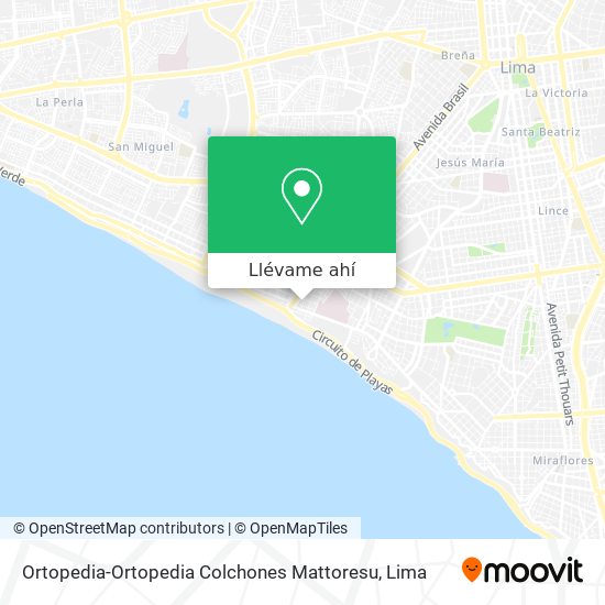 Mapa de Ortopedia-Ortopedia Colchones Mattoresu