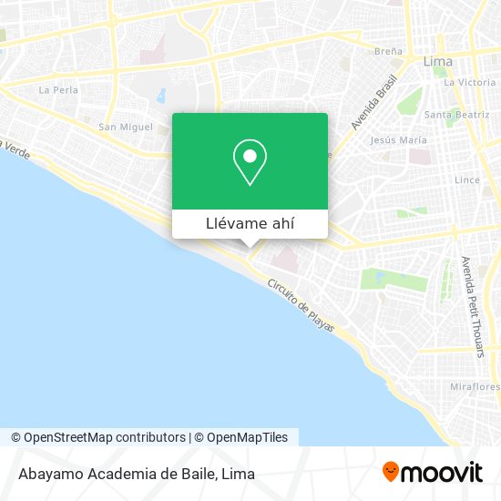 Mapa de Abayamo Academia de Baile