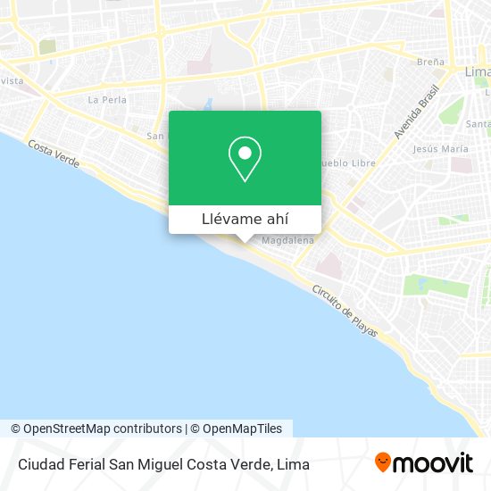 Mapa de Ciudad Ferial San Miguel Costa Verde