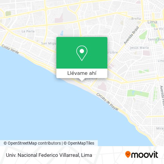 Mapa de Univ. Nacional Federico Villarreal