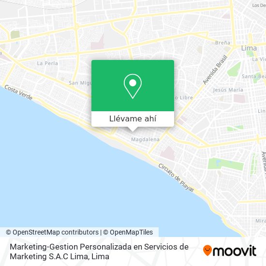 Mapa de Marketing-Gestion Personalizada en Servicios de Marketing S.A.C Lima