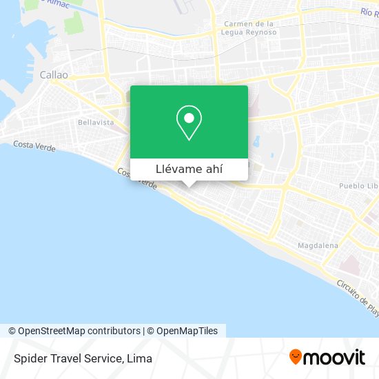 Mapa de Spider Travel Service