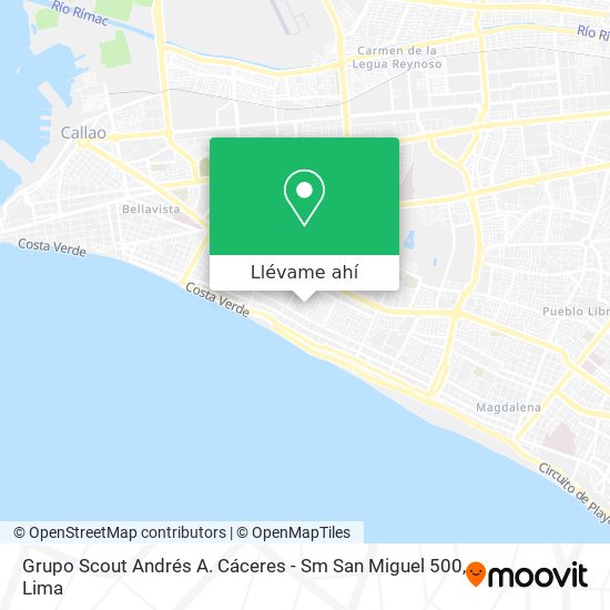 Mapa de Grupo Scout Andrés A. Cáceres - Sm San Miguel 500