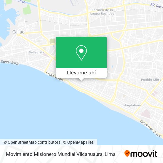 Mapa de Movimiento Misionero Mundial Vilcahuaura