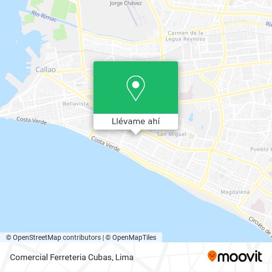 Mapa de Comercial Ferreteria Cubas