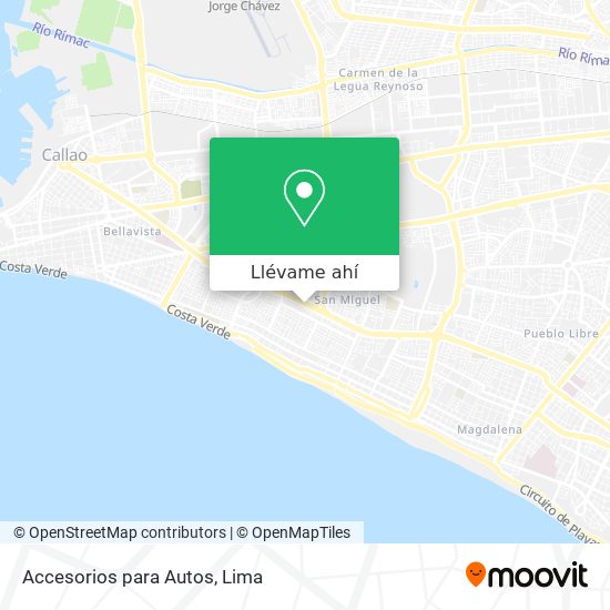 Mapa de Accesorios para Autos