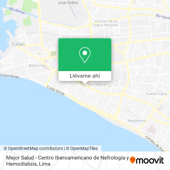 Mapa de Mejor Salud - Centro Iberoamericano de Nefrología y Hemodíalisis