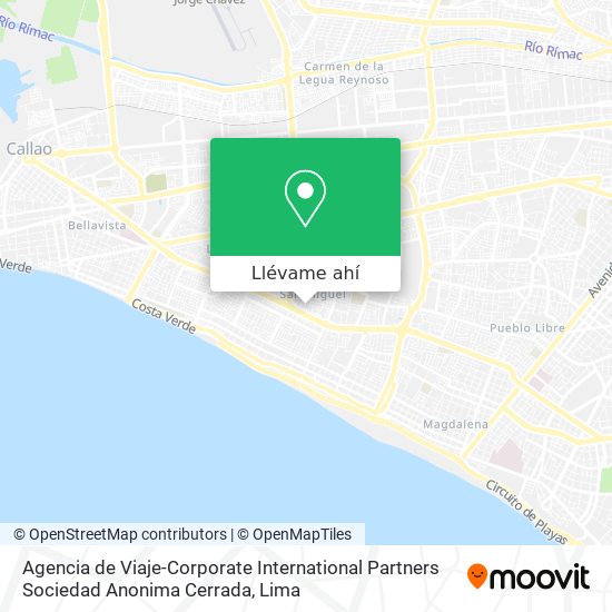 Mapa de Agencia de Viaje-Corporate International Partners Sociedad Anonima Cerrada