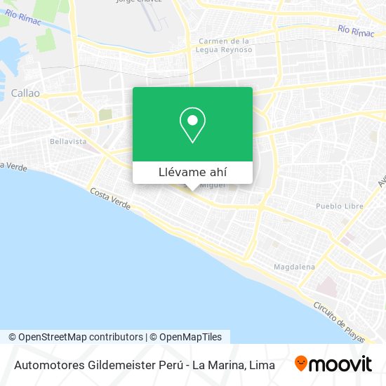 Mapa de Automotores Gildemeister Perú - La Marina