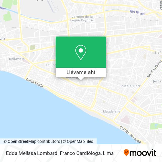 Mapa de Edda Melissa Lombardi Franco Cardióloga