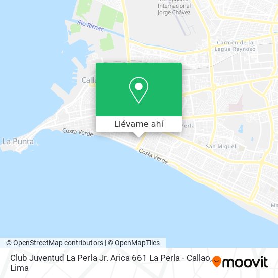 Mapa de Club Juventud La Perla Jr. Arica 661 La Perla - Callao