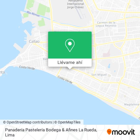 Mapa de Panadería Pastelería Bodega & Afines La Rueda