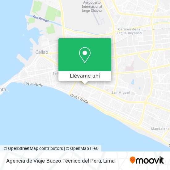 Mapa de Agencia de Viaje-Buceo Técnico del Perú