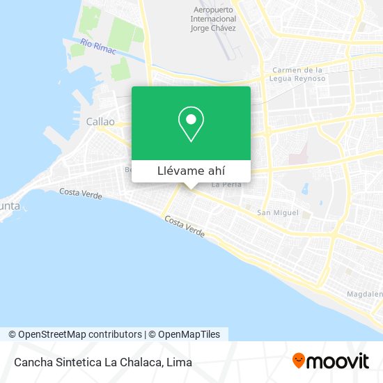 Mapa de Cancha Sintetica La Chalaca