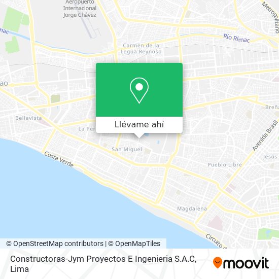 Mapa de Constructoras-Jym Proyectos E Ingenieria S.A.C